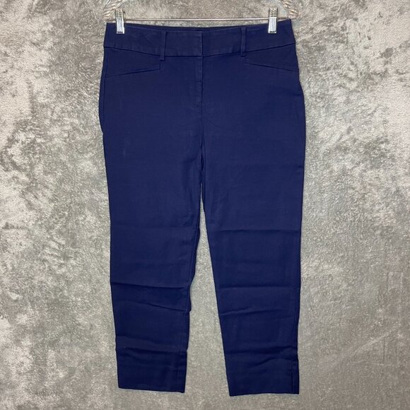LOFT Women Classic Preppy Office Career Crop Flat Front Julie Riviera Pant 4 - Picture 1 of 12
